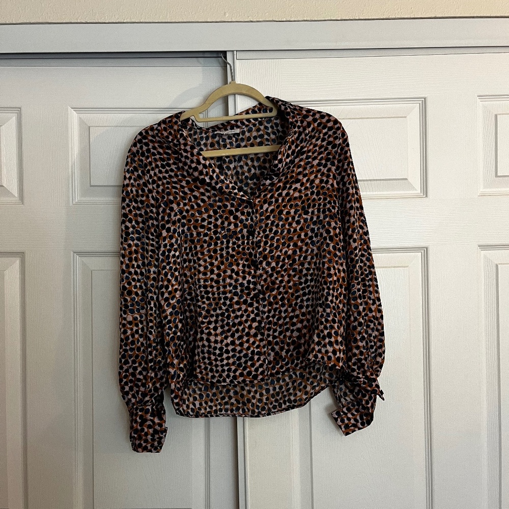 Top Shop Multi Color Satin Work Blouse